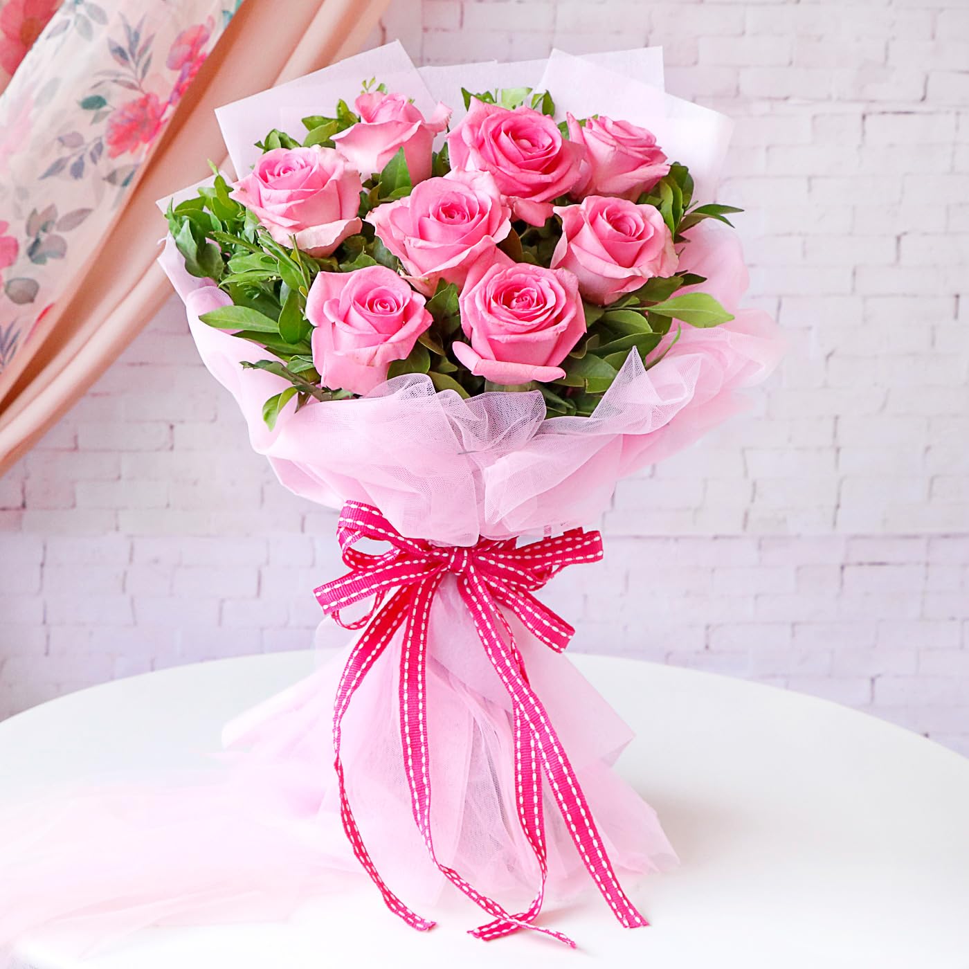 Baby pink colour Rose elegant bouquet