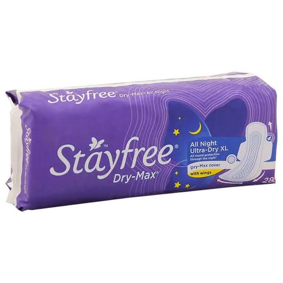 Stayfree all night ultra dry Excel comfort pads