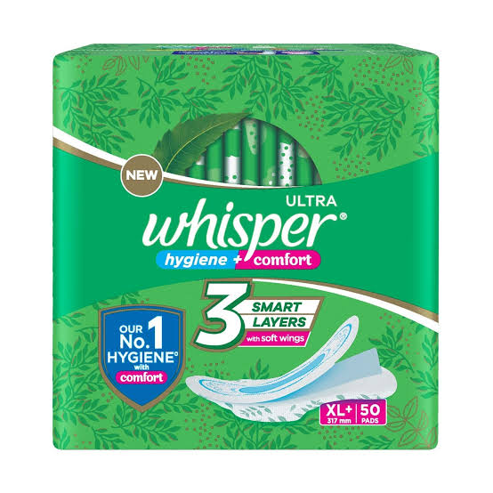 Whisper new hygienic comfortable sanitary pads