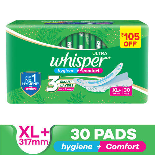 Whisper ultra hygienic comfortable pads