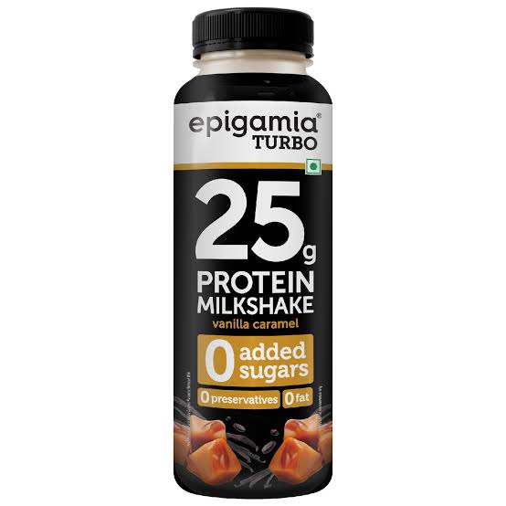 Epigamia turbo vanilla caramel protein milkshake