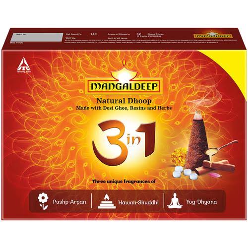 Mangaldeep natural Dhoop 3in 1