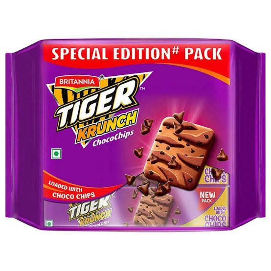 Britainna tiger krunch chocochip biscuits