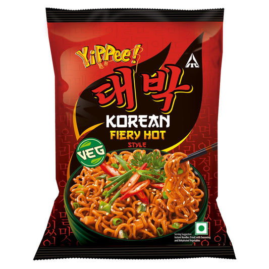 sunfeast yippee Korean fiery hot style veg noodles