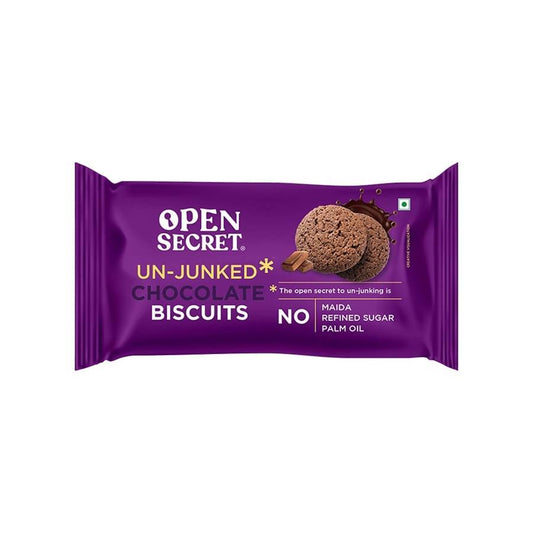 Open secret un-junked chocolate biscuits