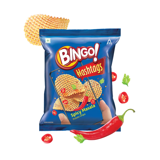 Bingo hashtags spicy potato chips