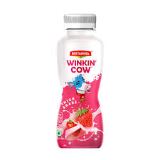 Britainna winking cow strawberry thick milkshake