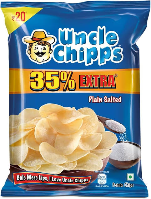 Uncle chips plain salted potato chips
