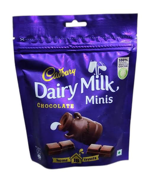 Cadbury  dairy milk minis home treats chocolate
